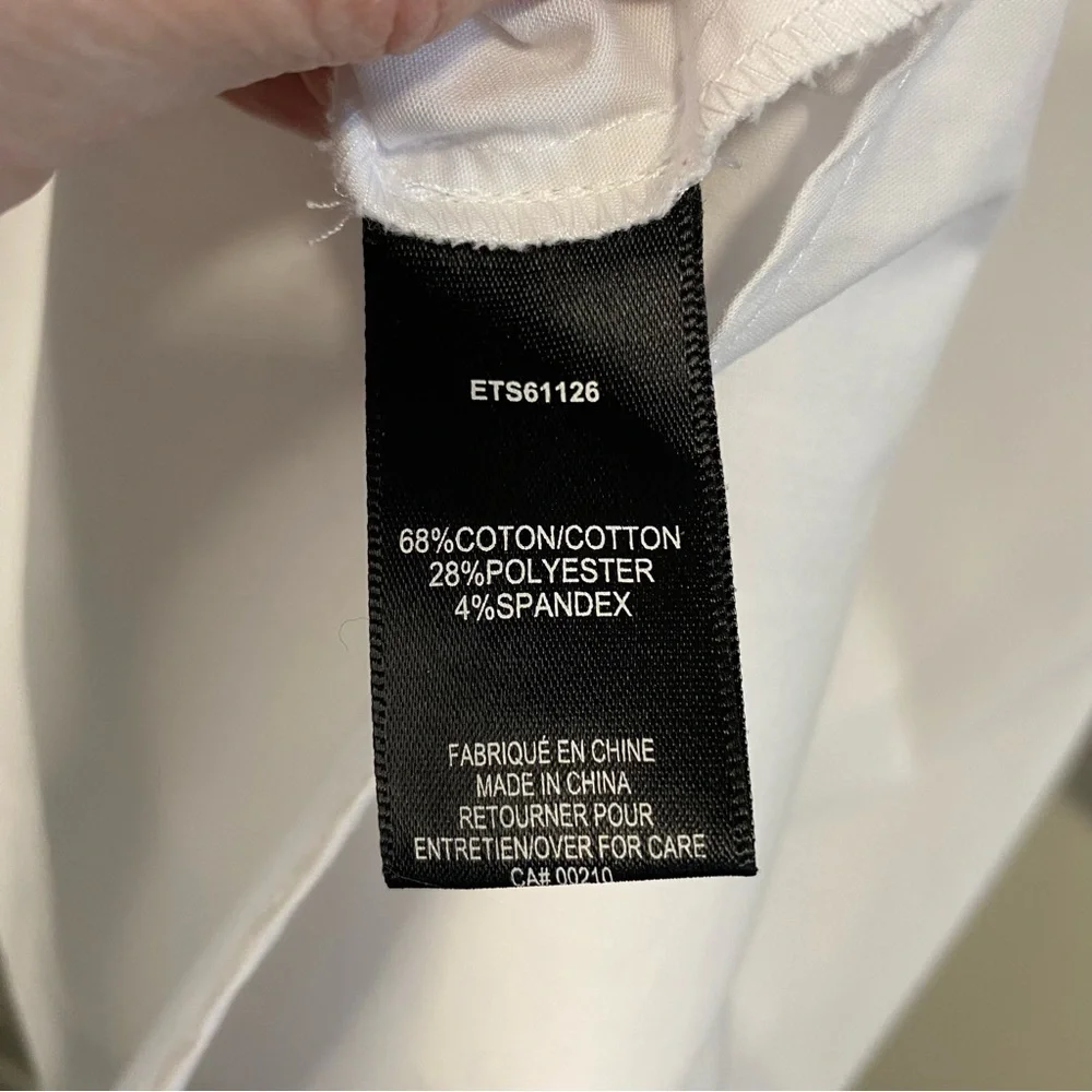 Edit by Jeanne Beker - White long Line Shirt/Black Zip Detail -S -China - Picture 14 of 15
